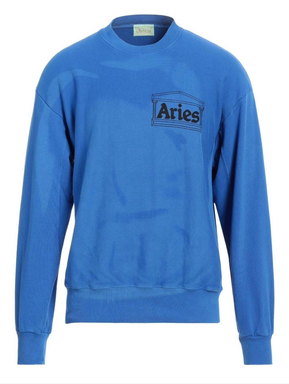 Aries Sunbleached Temple Sweatshirt, Blue, Size Small, New With Tags